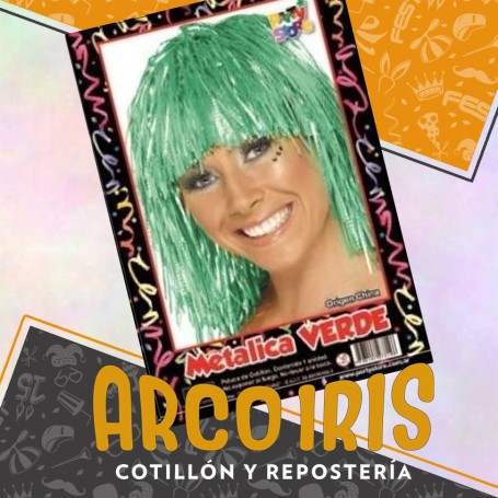 Peluca Metal Con Carton Xu +5-5% Promo Por Cantidad San Patricio Rojo/verde/azul/plata/oro/multicolor Party Store Tinselwig