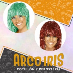 Peluca Metal En Bolsa X 12 Liquidacion - Sin Foto Rojo-verde-azul Bolsa Cerrada Mismo Color San Patricio