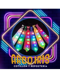 Luminoso Corbata Tela Lentejuela X 10 - Led