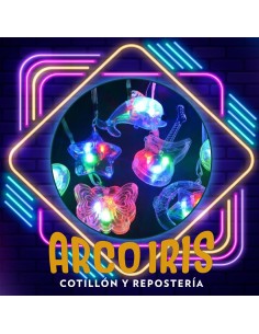 Luminoso Colgante Led X 36 - Varios Modelos Con 3 Led - Rigido/goma/silicona/acrilico