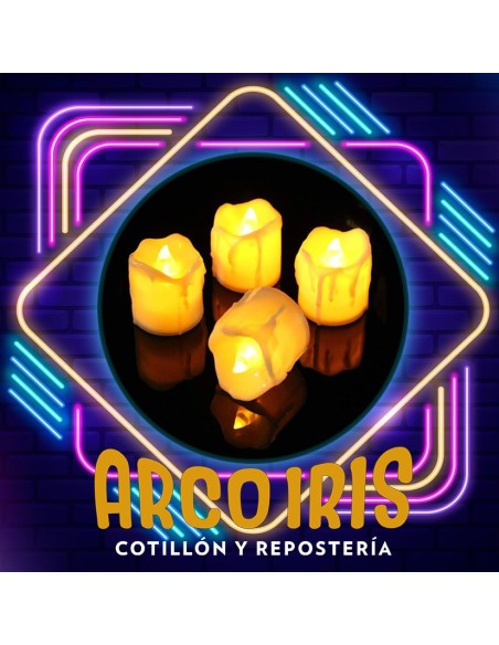 Luminoso Vela Derretida 6 Cm X 24 - Caja Con Luz Led