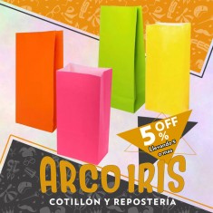 Bolsa Caramelera X 10 +5-5% Fluo Cvarios Colores Naranja Verde Amarillo Rosa Promo Por Cantidad Murillo