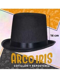 Gorro Galera Alta 16 Cm Xu - Rigida Negra Afelpada Patrio Importada Party Store