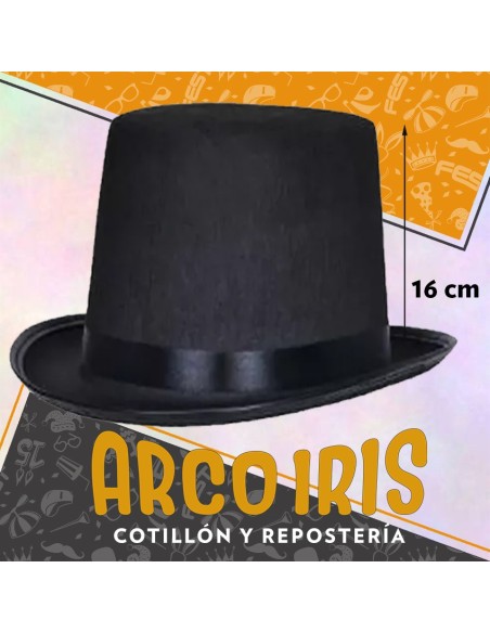 Gorro Galera Alta 16 Cm Xu - Rigida Negra Afelpada Patrio Importada Party Store