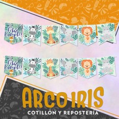 Banderin Feliz Cumple Jungla Xu - Rondi