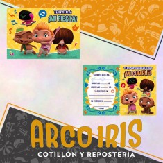 Rockers Invitacion X 10 - Mini Beat Power Rockers