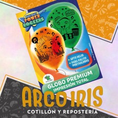 Rockers Globos Premium X 6 - Latex 12 Impresion Total Mini Beat Power Rockers