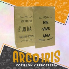 Bolsa Caramelera X 50 Impresa Madera - Frase