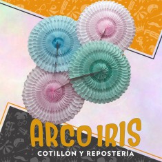 Guirnalda Kit Medallon Pastel X 4 - Diferentes Colores Rondi