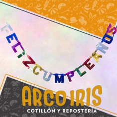 Guirnalda Holografica Feliz Cumpleanos Xu +10-10% Cat2 Promo Por Cantidad Multicolor Gape