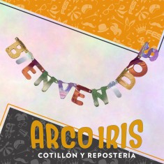 Guirnalda Holografica Bienvenido Xu +10-10% Promo Por Cantidad Gape