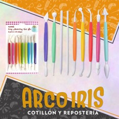 Estecas Multicolor X 9 Piezas - 18 Modelos Yancki 17 Cm