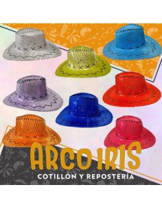 Gorro Cowboy Lentejuela Xu - Varios Colores