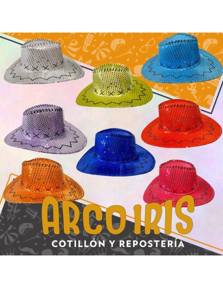 Gorro Cowboy Lentejuela Xu - Varios Colores