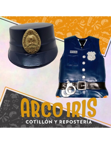 Pechera Policia Plastica X 6 - Sin Gorro Gape