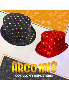 Gorro Galera Rigida Con Lunar Multicolor - Alfatrade