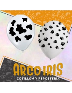 Globo Estandar 12 Xu - Full Impreso Varios Modelos Suelto Tik Tok/vaca/huellita/estrella/lunares/futbol/smile/emoticon/unico