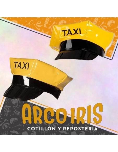Gorro Taxi - Boina Vinilo Con Visera Amarilla