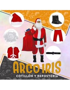 Disfraz Papa Noel Tela - Con Gorro Cinturon Y Botas Navidad