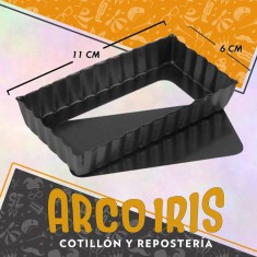 Mini Tarta Desfondable Rectangular 11 X 6 Cm - Molde Individual D.saza