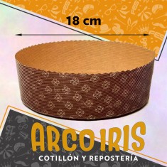 Molde Bizcochuelo Descartable Fantasia 18 Cm X 10