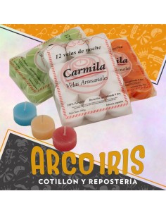 Noche Vela X 12 Carmila Blanca/colores