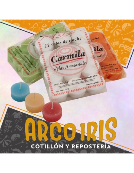 Noche Vela X 12 Carmila Blanca/colores