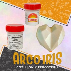 Iluminador Comestible Azul 3 Gr Xu - Efecto Perlado Fleibor