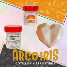 Iluminador Comestible Rojo 3 Gr Xu - Efecto Perlado Fleibor