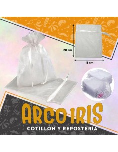 Organza Bolsa 13 X 20 Cm X 25 - Bolsa Tul Cbx
