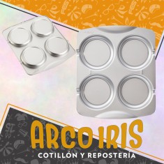 Molde Aluminio Paleta Redonda Xu - Para 4 Paletas