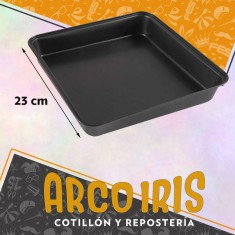 Molde Asadera Cuadrada Con Reborde Color - 23 Cm Dsaza