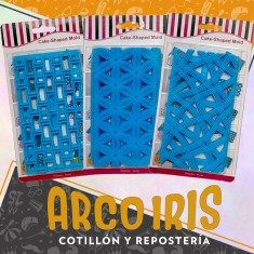 Marcador Plastico Celeste Xu - Capitone Rombo/lineas/cuadrille/mimbre/flor