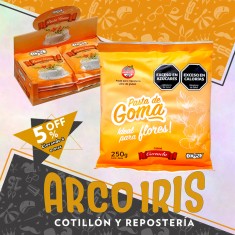 Coral Pasta Goma Ideal Para Flores X 250 Gr +8-5% Promo Por Cantidad