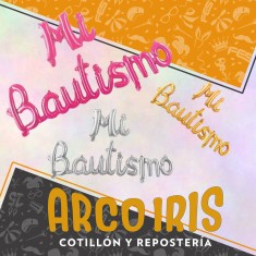 Mylar Frase Cursiva Mi Bautismo Metal Xu - Plat/dor/azul/rosa Gold/rose Foil Balloons Globo Metalizado Papel Mi Bautismo