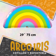 Mylar 29 Arco Iris Metal Xu - 75 Cm Globo Metalizado Papel