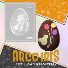 Placas Huevo Mickey 15 Cm Xu +4-5% Promo Por Cantidad Pascua Parpen