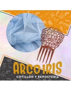 Peineton Y Mantilla De Tull Xu - Mantilla Con Peineton Patrio