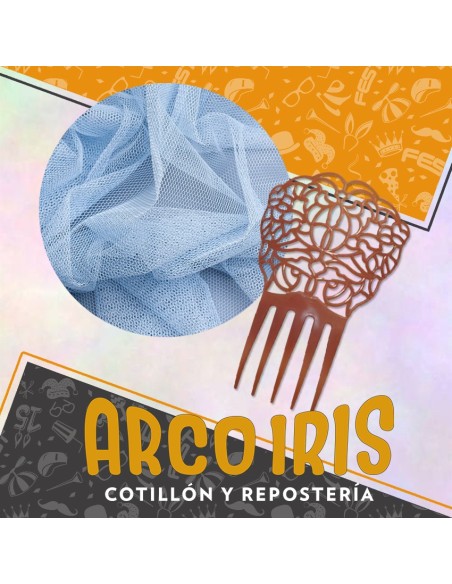 Peineton Y Mantilla De Tull Xu - Mantilla Con Peineton Patrio