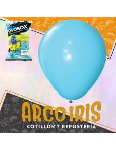 Globo Estandar 20 X 10 Celeste Pastel - Globox