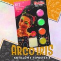 Maquillaje Pasta Fluo 2g X 4 Con Esponja Cat2 Surtido Artistico Halloween Pintafan