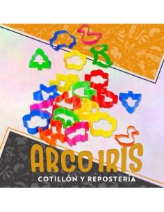 Cortantes Fantasia X 24 Festichola / Arco Iris - Cat2 Moldecitos Plasticos