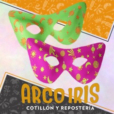 Antifaz Plastico Chino Fluo X 12 - Cosmico Cat2 Carioca Gape