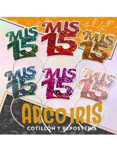 Vincha Frase Holografica Mis 15 X 6 -