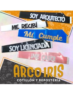 Banda Tela Letras Gibreadas 80 Cm +5-5% - Varios Motivos Upd Egresado Promo Por Cantidad Mi Cumple Me Recibi-soy Abogada/o-so 2