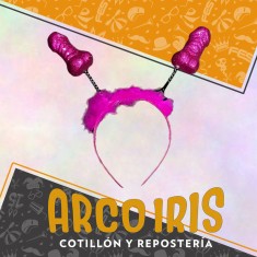 Sex Vincha Pene Con Brillo Y Pluma Xu