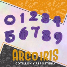 Cortante Plastico Numeros Disney X 10