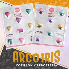 Placas Set Gemas Y Diamantes X 2 - Cristal Parpen