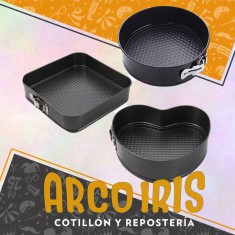 Set 3 Moldes Desmontable Cuadrados 24-26-28 Cm - Square Shape Cake Mould