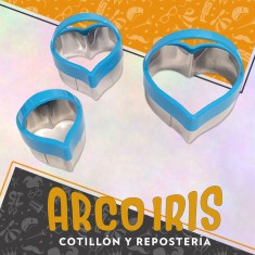 Set Cortante Acero Corazon X 3 -cookie Cutter Set